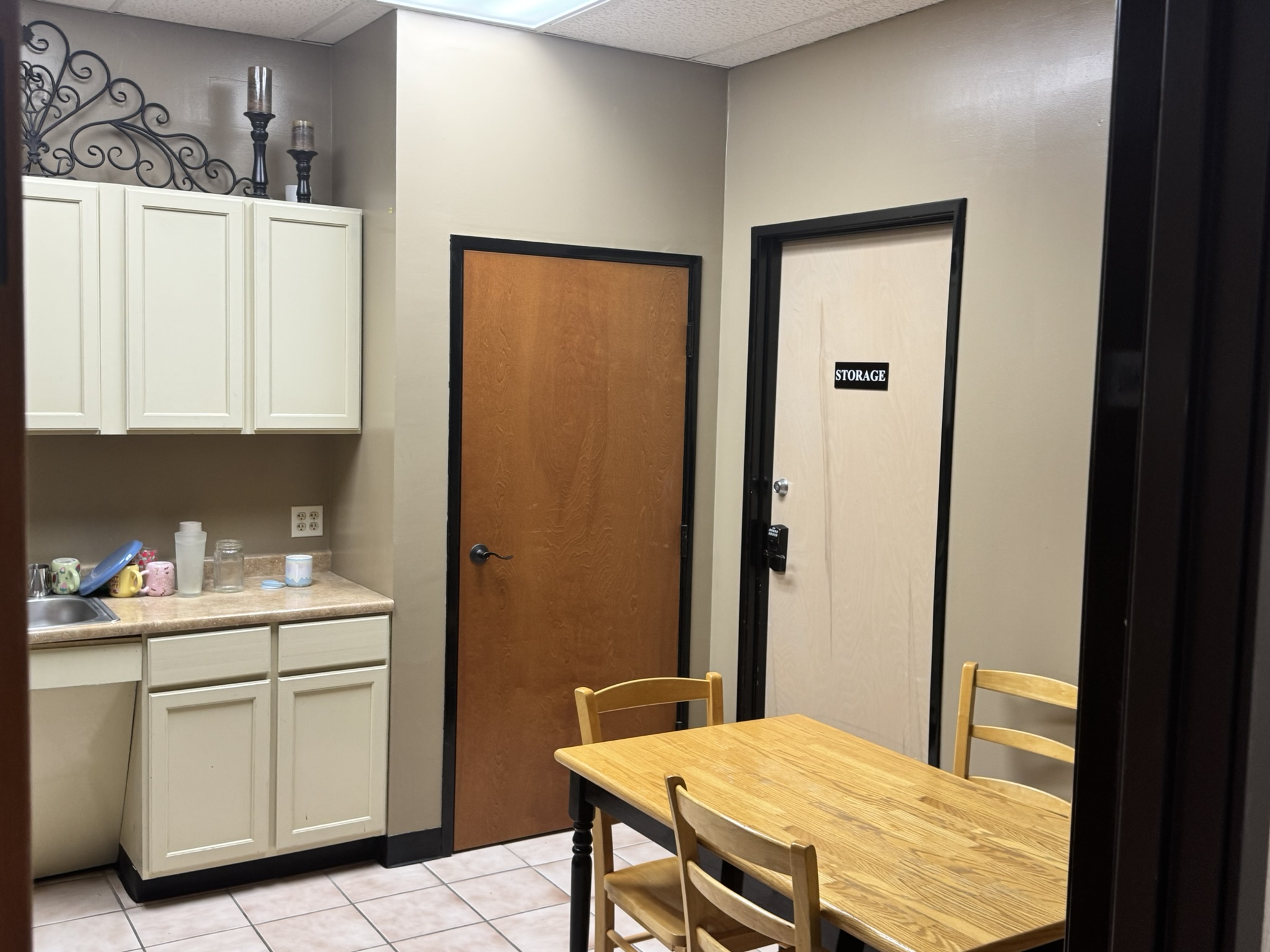 Shared kitchen with fridge and sink